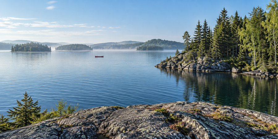 Lake-country scenery inspired by Maine