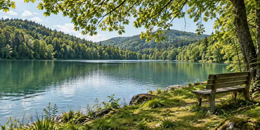 Lake-country scenery inspired by New Jersey