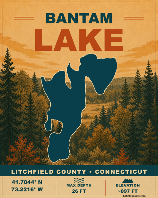 Bantam Lake Vintage Premium Sherpa Fleece blanket design