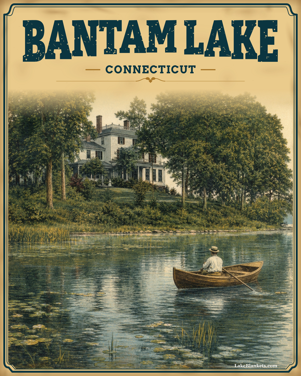 Bantam Lake Photoesc Premium Sherpa Fleece blanket design