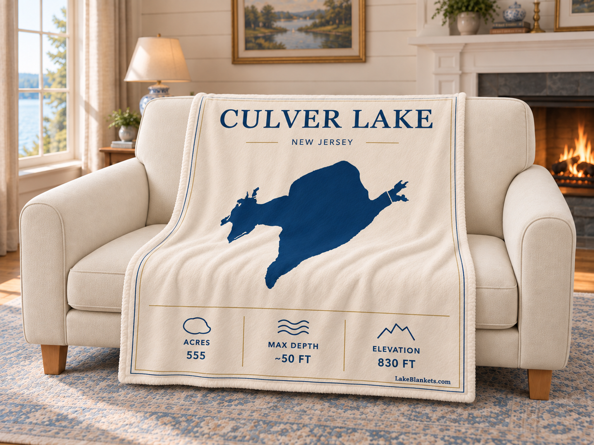 Culver Lake Minimalist blanket draped over a couch
