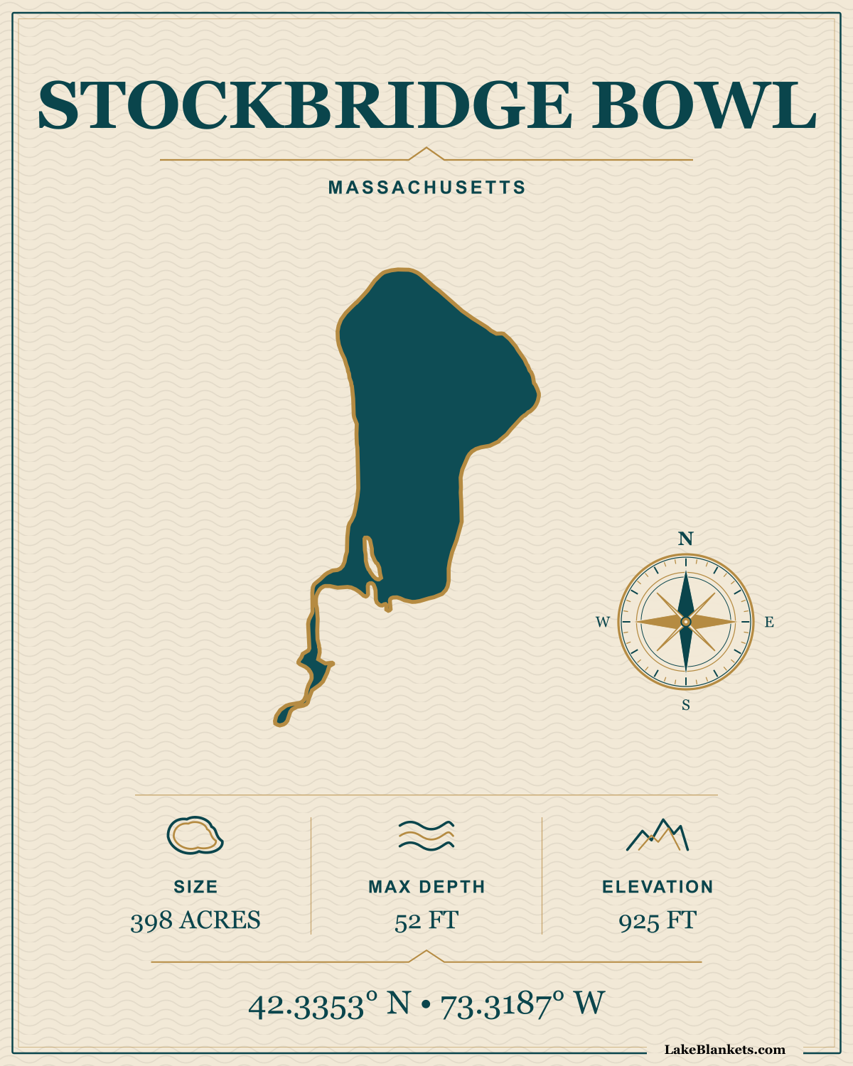 Stockbridge Bowl Minimalist Navigation Premium Lightweight Fleece blanket design