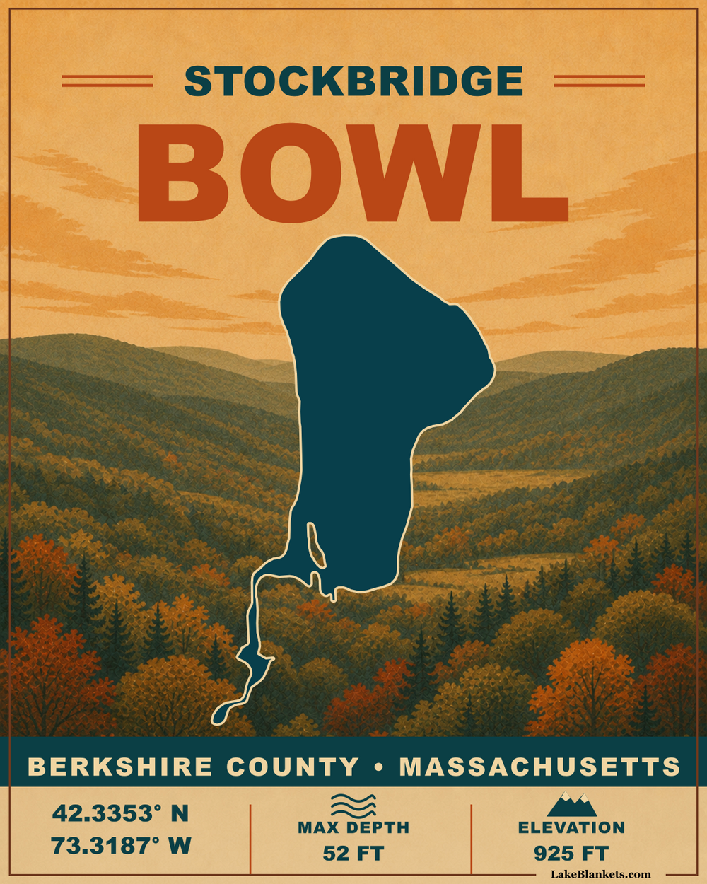 Stockbridge Bowl Vintage Premium Sherpa Fleece blanket design
