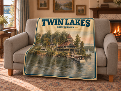Twin Lakes (Washinee / Washining) Photoesc blanket draped over a couch
